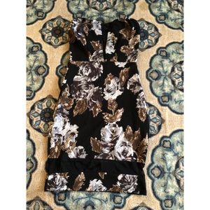 Strapless floral dress